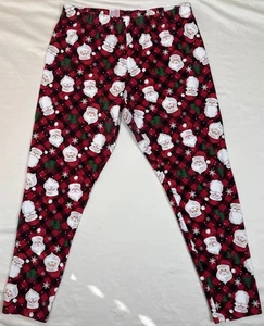 Pantalones de pijama No Boundaries XL para mujer Papá Noel, árboles de Navidad, copos de nieve vacaciones - Imagen 1 de 8