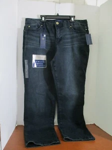 BANDOLINO~JEANS ELÁSTICOS DE PIERNA RECTA MANDIE Nightfall lavado oscuro~Mujer 16S~NUEVO CON ETIQUETAS - Imagen 1 de 8