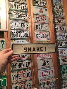 Maine License Plate Topper SNAKE ISLAND - AS RARE AS SNAKE EYES - Picture 1 of 8