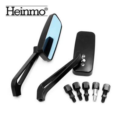 Espejos retrovisores laterales rectangulares universales para moto Suzuki Foto 1 de 4