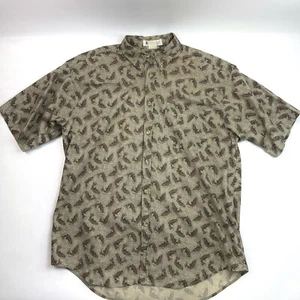 Columbia Sportwear Fish Fishing Outdoor Short Sleeve Button Up Shirt Size XL - Picture 1 of 10