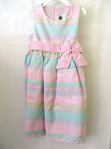 Good Lad Dress 8628 Slvless Empire Waist Crinoline Pnk Stripe 4 5 6 or 6X #10927 - Picture 1 of 6