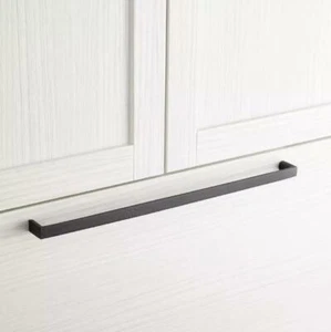Signature Hardware Grohl 24" Hammered Brass Appliance Pull, Matte Black - Picture 1 of 1
