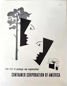 Impresión de revista Abstract Art Container Corporation vintage 1942 - Imagen 1 de 6