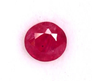 Piedra preciosa suelta tono rojo rosa corte redondo rubí natural certificado 0,48 quilates - Imagen 1 de 4
