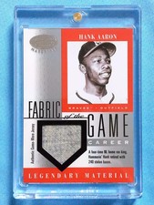 2001 Leaf Certified Materials Fabric of the Game Career Hank Aaron Jersey /98