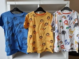 Asda George Bundle Of Animal Themed Tshirts Age 4-5 Years Yellow Blue White - Picture 1 of 8