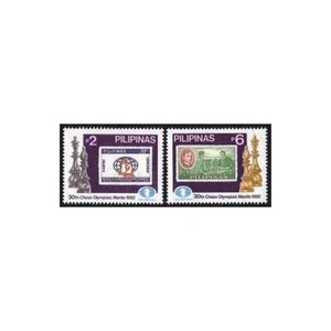 Philippines 2152-2153,2154 sheet, MNH. Mi 2154-2155, Bl.45. Chess Olympiad,1992. - Picture 1 of 2