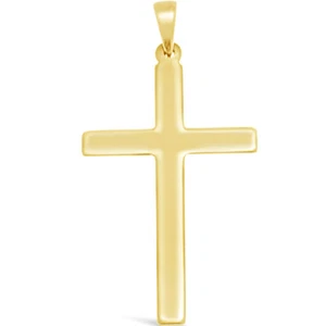 Large Mens 9ct gold Cross pendant in gift box - necklace chain not included - Picture 1 of 5