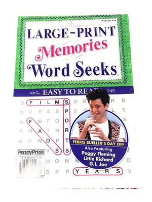 Large-Print Memories Word Seeks Memories Winter 2024 Ferris Bueller’s Day Off - Image 1 of 3