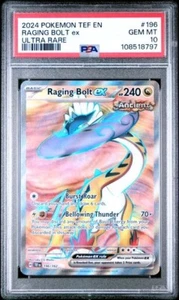 Raging Bolt ex 196/162 Sv05: Temporal Forces Holo PSA 10 GEM MINT - Picture 1 of 2