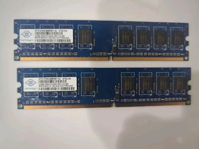 Nanya Memory 1GB (2x 512MB) 512MB 1Rx8 PC2-5300U-555-12 - Image 1 of 2