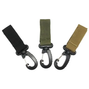 BELT KEEPER WITH CARABINER - Clip Hook Loop Webbing Army Military Cadet Outdoor - Picture 1 of 8