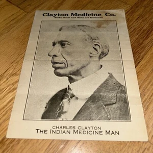 Volante de colección CHARLES CLAYTON, EL HOMBRE DE LA MEDICINA INDIO CLAYTON MEDICINE CO. - Imagen 1 de 6