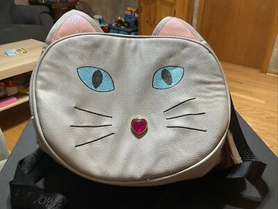 Betsey Johnson Cat Face Insulated Lunch Bag Crossbody Kitty Mouse Zipper - Image 1 of 4