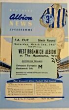 Away Teams A-B Football FA Cup Fixture Programmes with Match Ticket