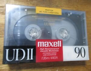 Maxell UDII 90 High (CrO2) Resonanceproof Cassette IEC Type II SEALED 