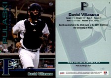 David Villasuso 2011 Choice Pulaski Mariners #1 Card *AutographDen*