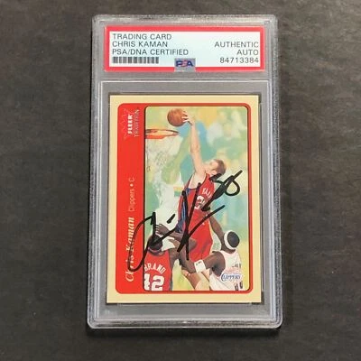 2004-05 Fleer Tradition #71 Chris Kaman Signed Card PSA Slabbed Clippers - Image 1 of 2