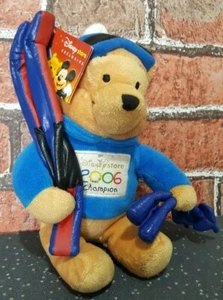 Disney Store Exclusive Winnie The Pooh Winter Olympics Plush Soft Toy 20cm 2006 - Picture 1 of 10