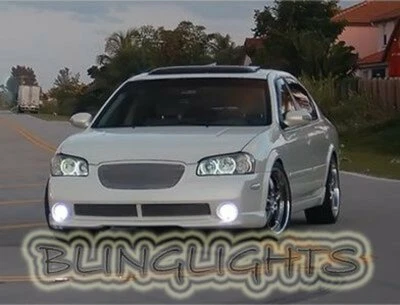 Комплект светодиодных противотуманных фар гало для Nissan Maxima 2000–2003 годов выпуска с ангельскими глазами - Изображение 1 из 3