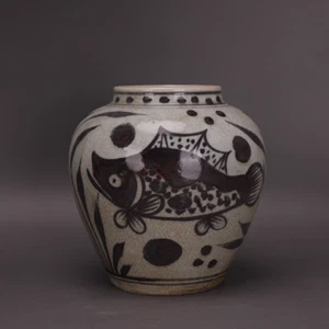 Beautiful Chinese Hand Painting Underglaze Red Porcelain Fish Pot - Picture 1 of 9