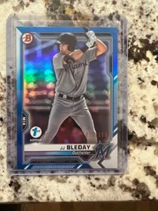 Bowman 2021 primera edición azul tarjeta paralela/150 Miami Marlins JJ Gleday #bfe-93 - Imagen 1 de 1