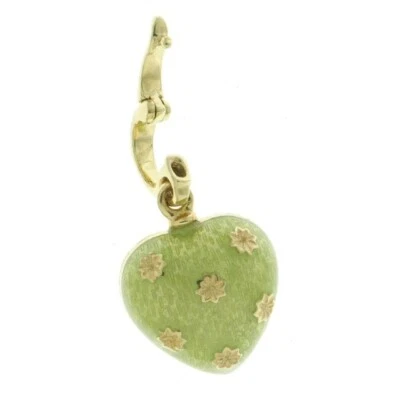 Colgante Corazón Esmalte Fabergé Oro Amarillo K18 Dije 6.9g 0.54×0.99×0.38 pulgadas Foto 1 de 4