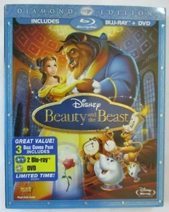 BEAUTY AND THE BEAST DISNEY DIAMOND EDITION BLU-RAY + DVD - Picture 1 of 3