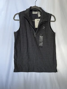 Lizgolf by Liz Claibourne Damen Golf Polo schwarz und weiß Größe Medium neu mit Etikett - Bild 1 von 6