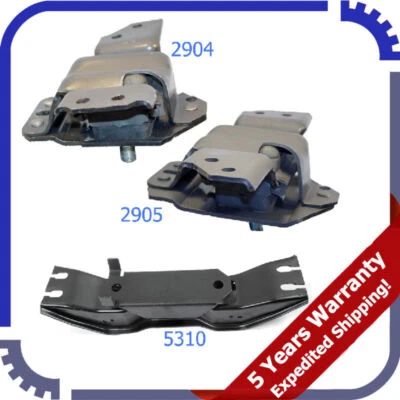 For 1999-04 Ford Mustang 3.8L Motor & Trans. Mount Set 3PCS 2904 2905 5310 M1190 — 第 1/4 张图片