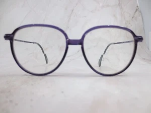 Luxottica 310 Eyeglasses Frame Women's Purple Plastic Full Rim Round 135mm - Picture 1 of 7