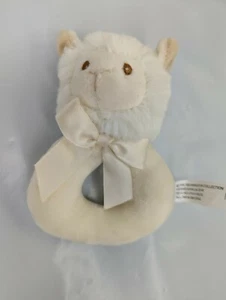 Bearington Llama Rattle Plush Ring 5 Inch Stuffed Animal Toy - Picture 1 of 5