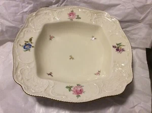 Rosenthal SANSSOUCI avorio floreale rosa serba Germania ciotola quadrata per verdure grande - Foto 1 di 8