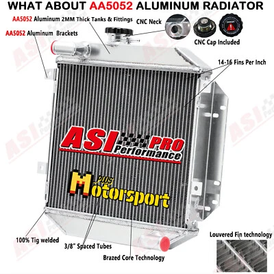 FULL ALUMINUM RADIATOR FOR 1970-82 75 FORD CORTINA 1300/ 1600 /2000 MK3 MK4 MK5 - image 1 of 4