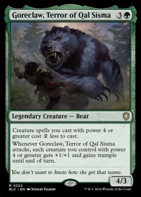 Goreclaw, Terror of Qal Sisma 0222 Non Foil Rare Bloomburrow Commander MTG NM - Image 1 of 2