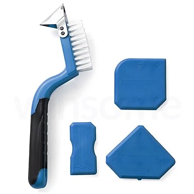 4pc Caulking Tool Kit Joint Sealant Remover Grout Cleaner Silicon Finishing Kit — 第 1/4 张图片