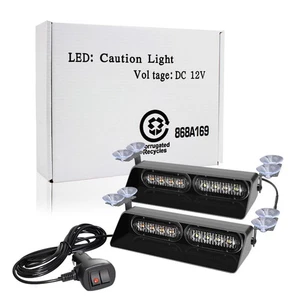 2 in 1 Dash Emergency Strobe Lights Interior Windshield Warning Safety Flashing - Picture 1 of 7