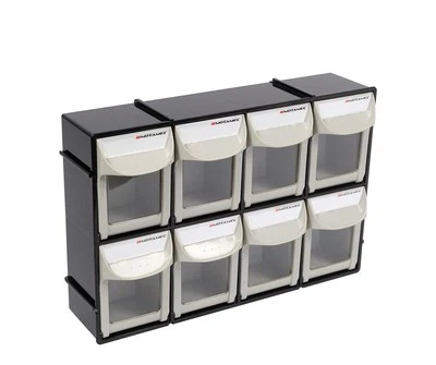 Motamec Modular Tilt Bin System Parts Storage Wall Compartment Bins - Small 4x2 - Image 1 of 4