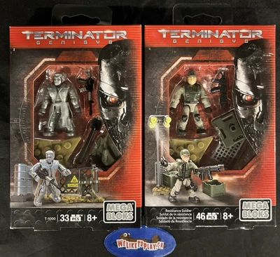 MEGA BLOKS TERMINATOR GENISYS T-1000 & RESISTANCE SOLDIER ACTION FIGURES SET - Image 1 of 2