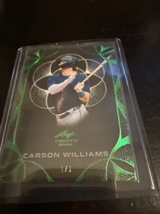 Leaf Trinity 2024 1/1 Green Foil Carson Williams  - Picture 1 of 6