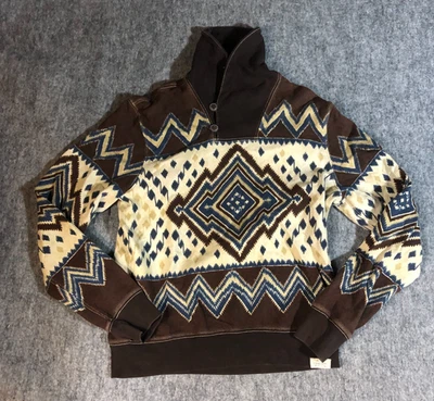 Ralph Lauren Denim & Supply Hombres M Cárdigan Suéter Serape Navajo Azteca Indio Foto 1 de 4