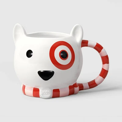 Taza de café Target Wondershop Bullseye Dog 2025 - 15 oz taza de café de cacao navideño Foto 1 de 4