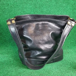 Marino Orlandi Italian Designer Leather Shoulder Bucket Bag Purse Gold Hardware - Picture 1 of 16