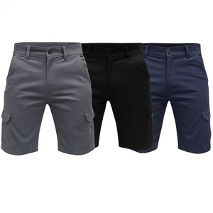 Herren Cargo Shorts mehrere Taschen dehnbar Freizeit Sommer taktisch Baumwolle kurz - Bild 1 von 10