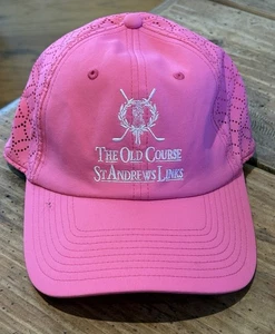 SOMBRERO DE GOLF para mujer The Old Course ST. ANDREWS LINKS~ajustable~ROSA elástico polietileno - Imagen 1 de 9