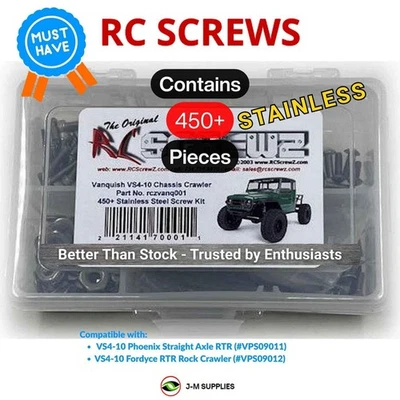 RCScrewZ Stainless Screw Kit vanq001 for Vanquish VS4-10 (#VPS09011/12) | SET - Image 1 of 4