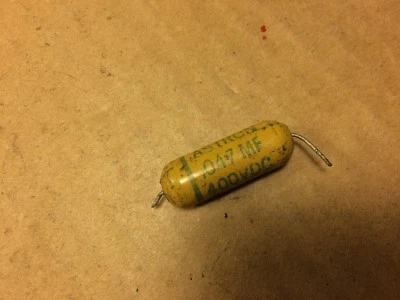 De colección Astron .047 uf 400v Condensador Mostaza Guitarra Tubo Amplificador Tono Tapa (cantidad disponible Foto 1 de 4