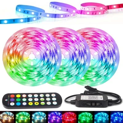 RGB LED Streifen Band Lichtschlauch Bluetooth Dimmbar Stripe Lichtleiste 7m-30m - Bild 1 von 4