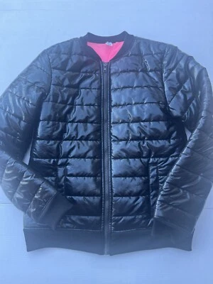 Девочек идеологии размер XL черный стеганая куртка пуховик молнии длинным рукавом с подкладкой - Изображение 1 из 4